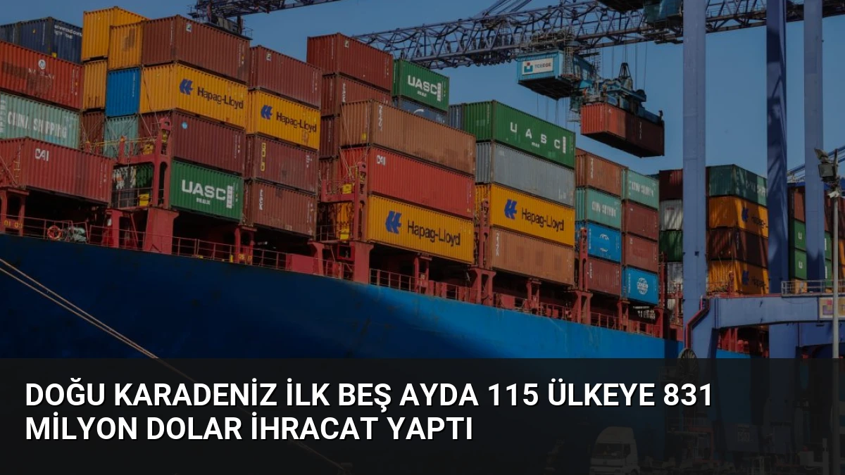 Doğu Karadeniz İlk Beş Ayda 115 Ülkeye 831 Milyon Dolar İhracat Yaptı