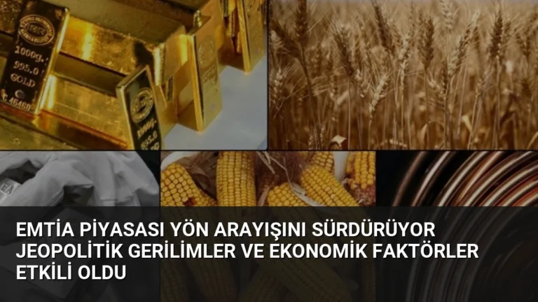 Emtia Piyasası Yön Arayışını Sürdürüyor Jeopolitik Gerilimler ve Ekonomik Faktörler Etkili Oldu