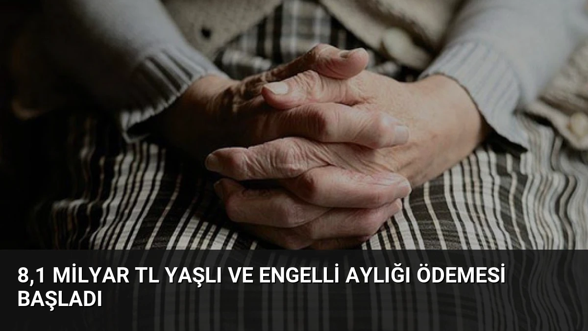 8,1 Milyar TL Yaşlı ve Engelli Aylığı Ödemesi Başladı