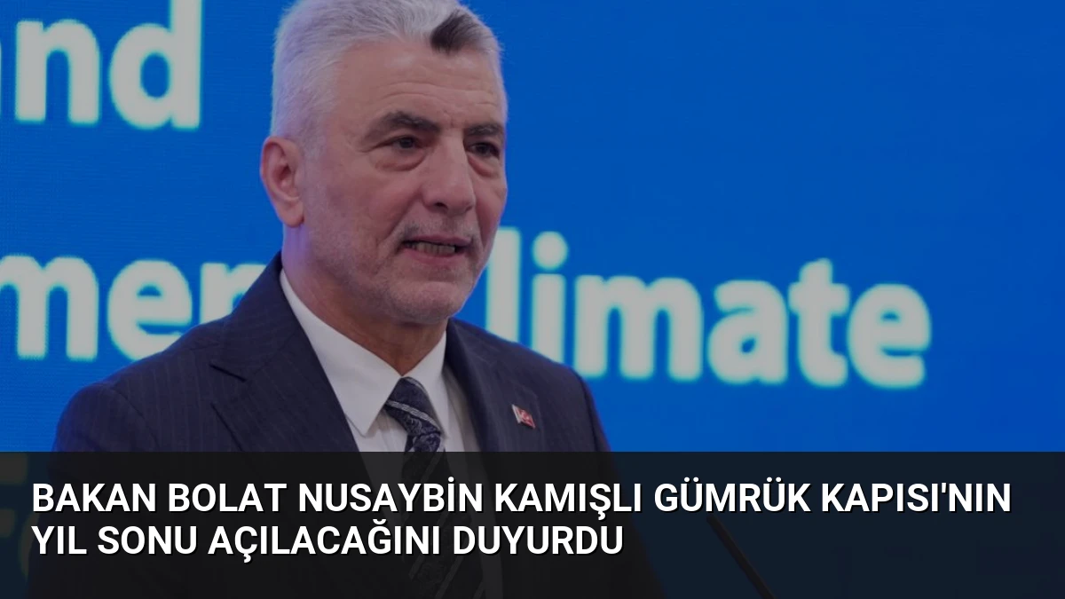Bakan Bolat Nusaybin Kamışlı Gümrük Kapısı’nın Yıl Sonu Açılacağını Duyurdu