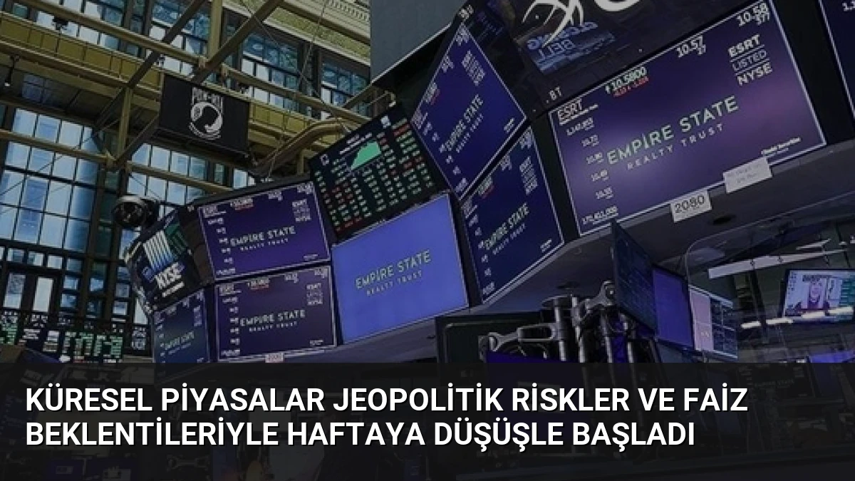 Küresel Piyasalar Jeopolitik Riskler ve Faiz Beklentileriyle Haftaya Düşüşle Başladı
