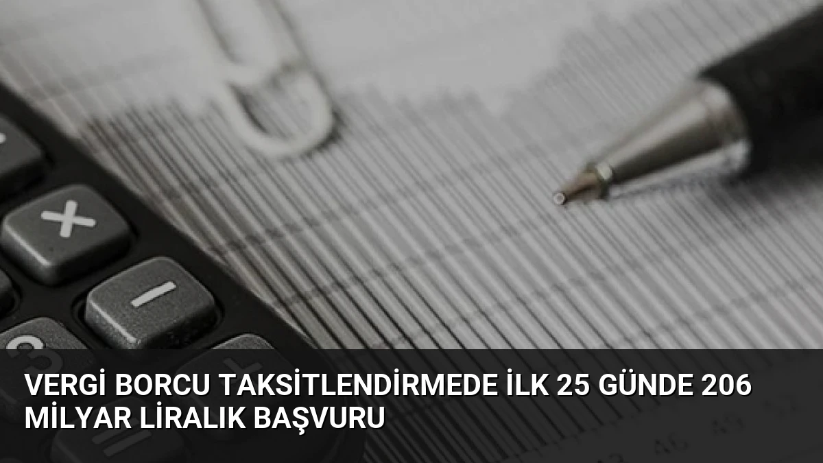 Vergi Borcu Taksitlendirmede İlk 25 Günde 206 Milyar Liralık Başvuru