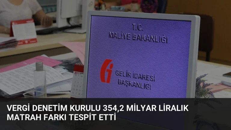 Vergi Denetim Kurulu 354,2 Milyar Liralık Matrah Farkı Tespit Etti