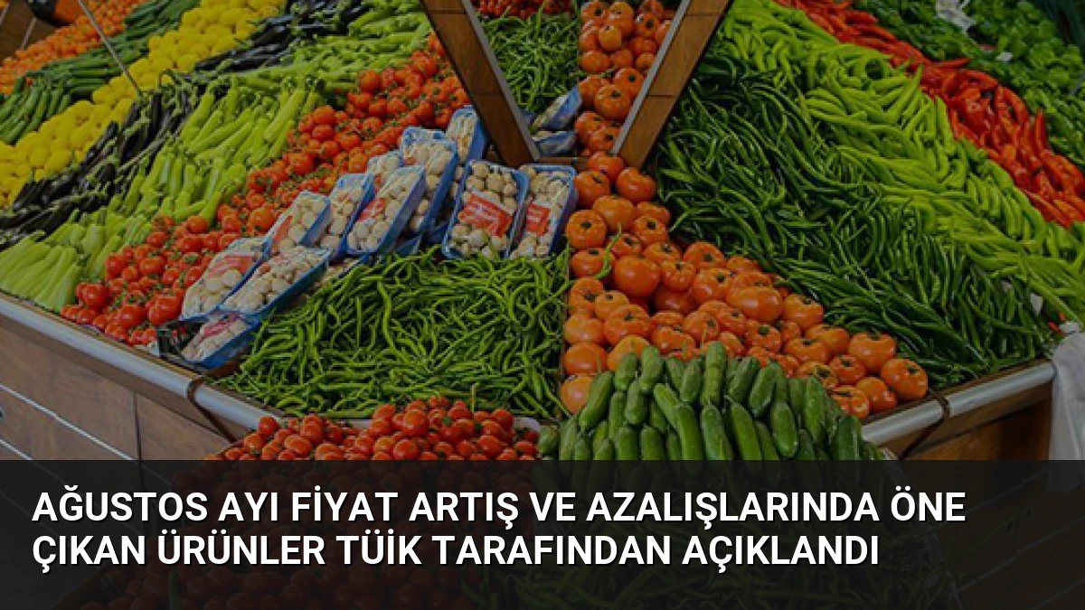 Ağustos Ayı Fiyat Artış ve Azalışlarında Öne Çıkan Ürünler TÜİK Tarafından Açıklandı