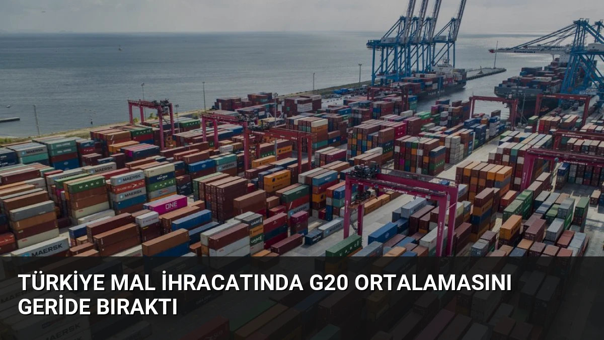 Türkiye Mal İhracatında G20 Ortalamasını Geride Bıraktı