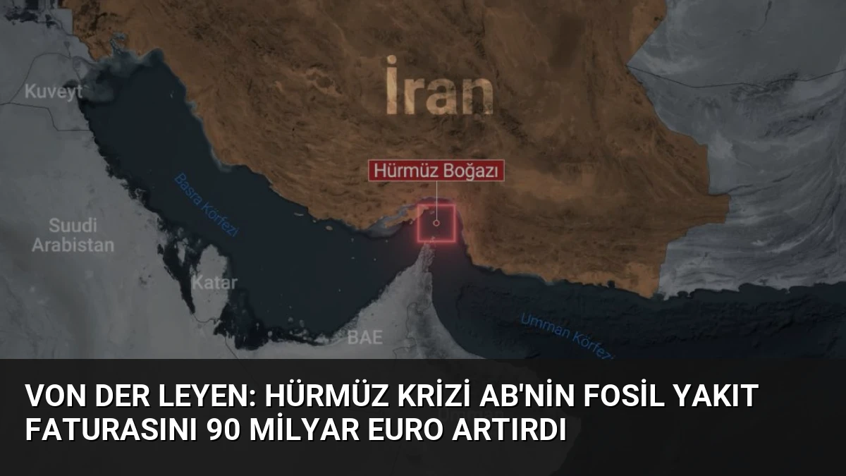 Von der Leyen: Hürmüz Krizi AB’nin Fosil Yakıt Faturasını 90 Milyar Euro Artırdı