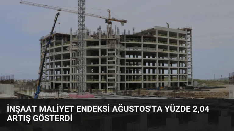 İnşaat Maliyet Endeksi Ağustos’ta Yüzde 2,04 Artış Gösterdi